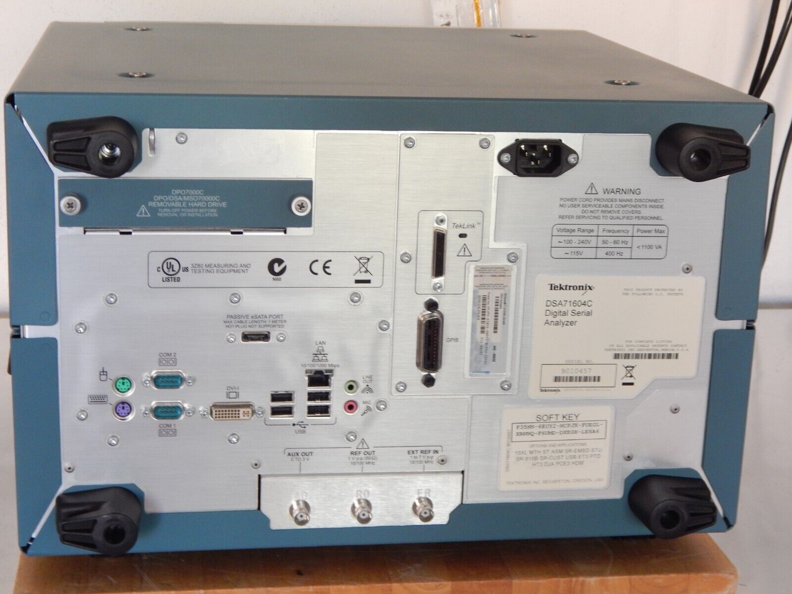 Tektronix DSA71604C 16Ghz 100GS/s Oscilloscope w/opt's NIST cal'ed w/data Tektronix DSA71604C 16Ghz 100GS/s Oscilloscope w/opt's NIST cal'ed w/data